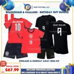 England and Norway away kids kit 2026-BELLINGHAM 10 and BRAUT HAALAND 9-p