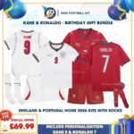 England and Portugal Home Kids Kits 2026 - KANE 9 and RONALDO 7-p