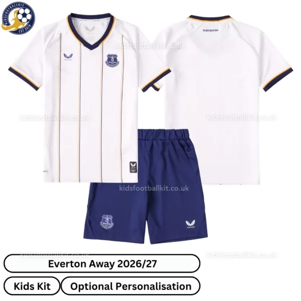 Everton Away kids kit 26_27-over view