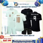 France and Norway away Kids Kit 2026_MBAPPE 10 and BRAUT HAALAND 9-p