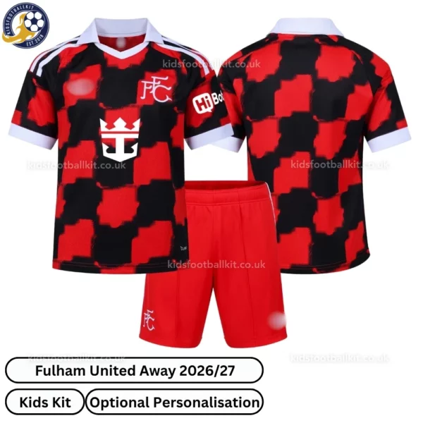 Fulham United away kids kit 26_27-over view