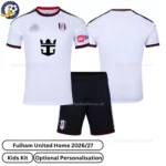 Fulham United home kids kit 26_27-over view