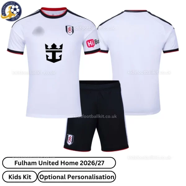 Fulham United home kids kit 26_27-over view