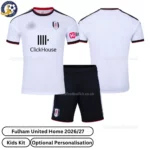 Fulham United home kids kit 26_27-over view