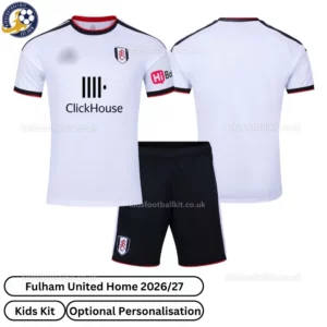 Fulham United home kids kit 26_27-over view