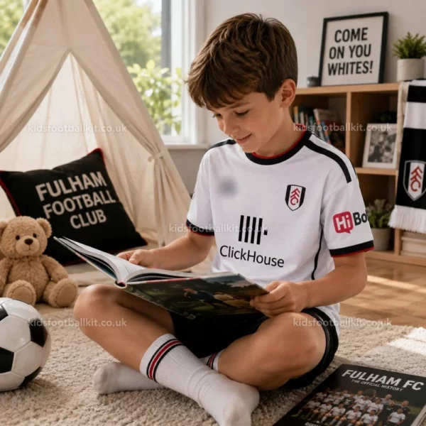 Fulham United home kids kit 26_27-over view-image