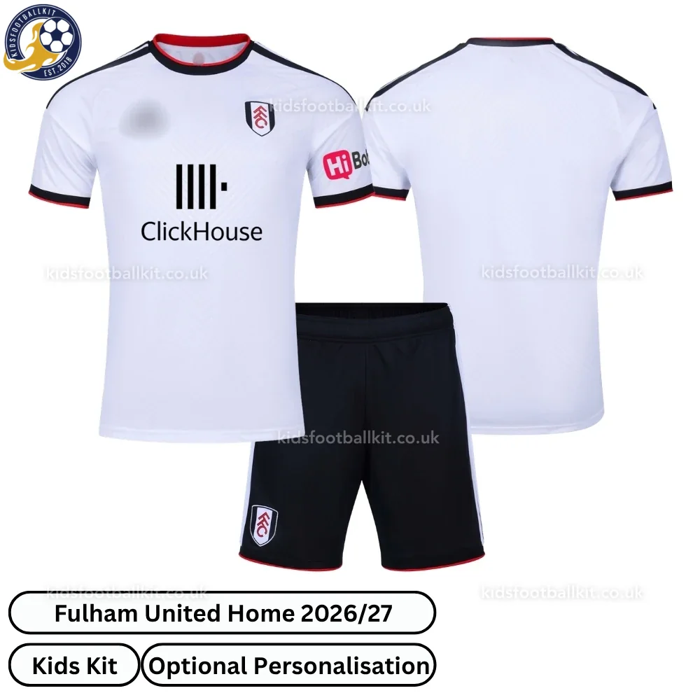 Fulham United Home Kids Football Kit 2026/27 (No socks)