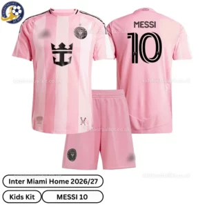 Inter Miami home kids kit 26_27-over view-MESSI 10