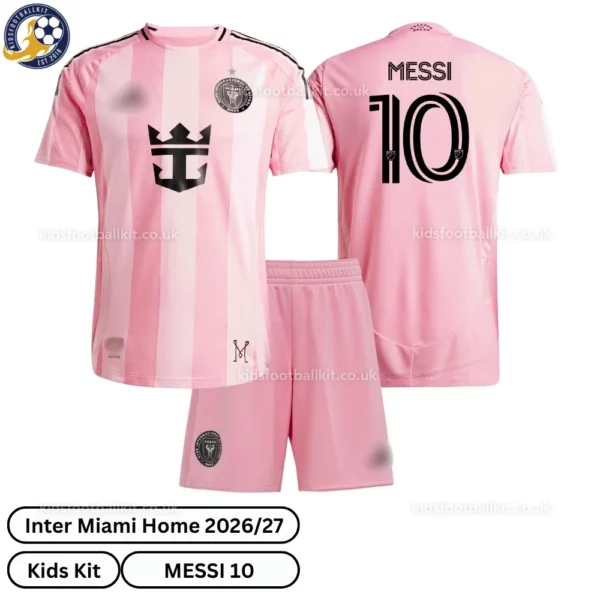Inter Miami home kids kit 26_27-over view-MESSI 10
