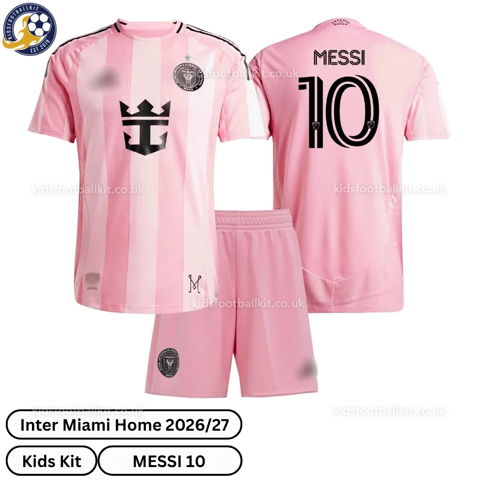 Inter Miami Home Kids Football Kit 2026/27 – MESSI 10 (No Socks)