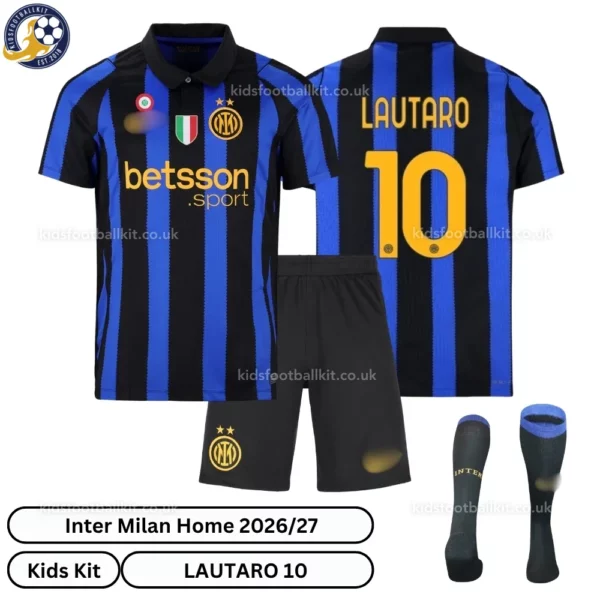 Inter Milan home kids kit 26_27-over view-LAUTARO 10