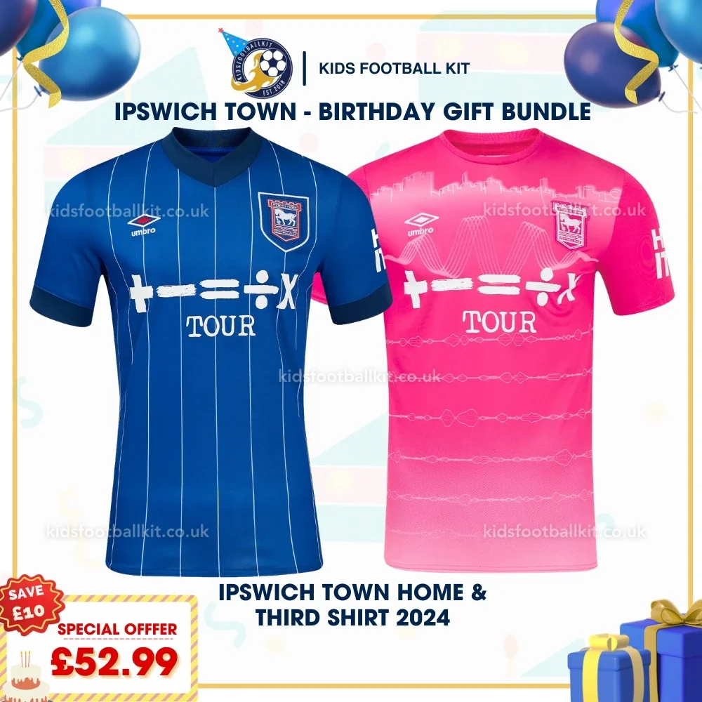 Ipswich Town FC Birthday Gift Pack – Home & Third Men Football Shirt 2024/25