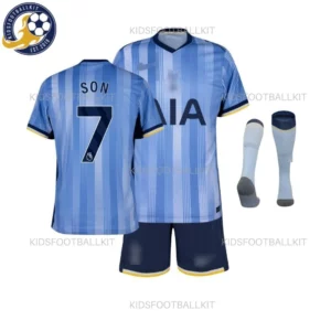 KFK-Tottenham-Hotspur-SON-7-Away-Kids-Kit-2024-25-Blurred
