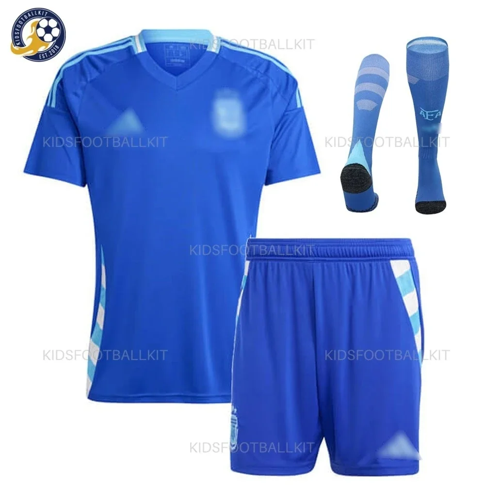 Argentina Away Kids Football Kit 2024 (With Socks)