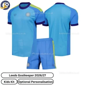 Leeds Goalkeeper kids kit 26_27-over view-blue