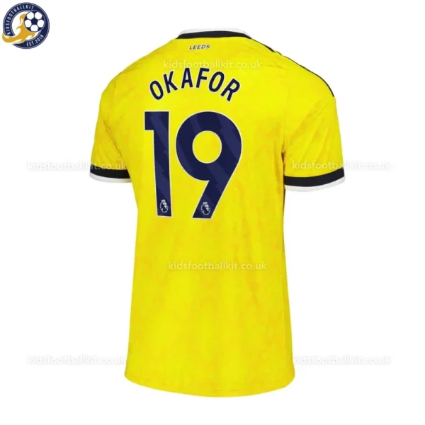 Leeds United Away Kids Kit 26_27-back view-OKAFOR 19