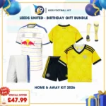Leeds United Home and Away Kids Kit 26_27