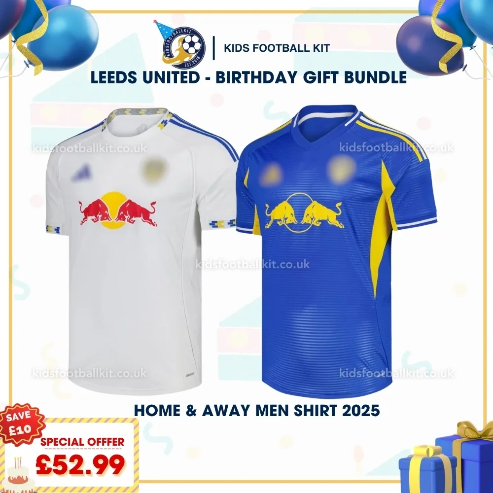 Leeds United Birthday Gift Pack – Home and Away Men Football Shirt 2025/26