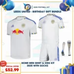 Leeds united home men shirt & kids kit 25_26-p