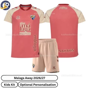 Malaga away kids kit 26_27-over view