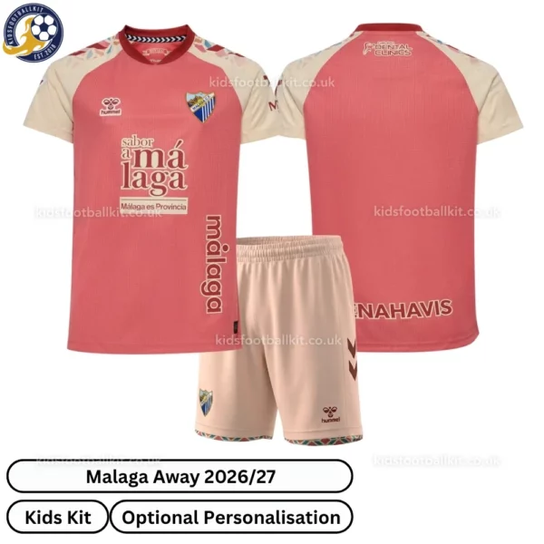 Malaga away kids kit 26_27-over view