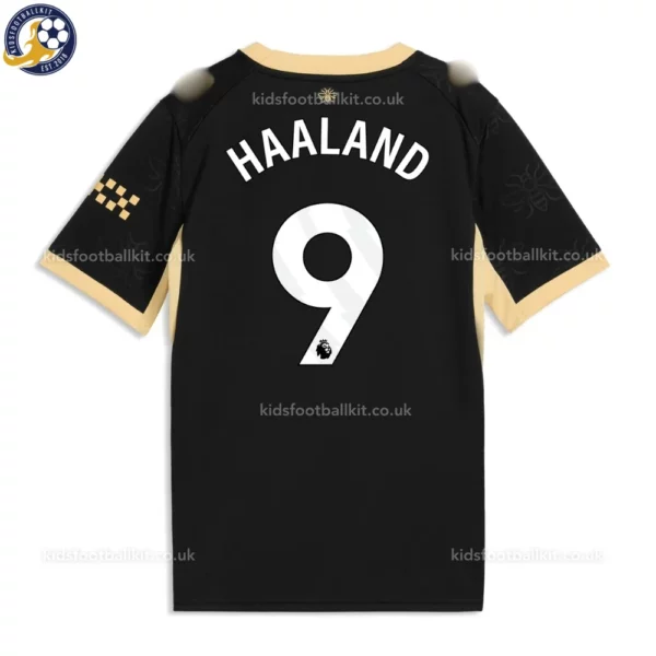 Manchester City Away Kids Kit 26_27-back view-HAALAND 9