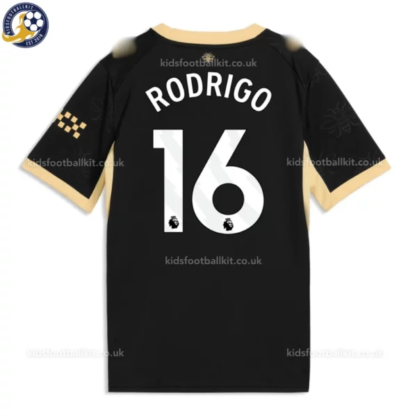 Manchester City Away Kids Kit 26_27-back view-RODRIGO 16
