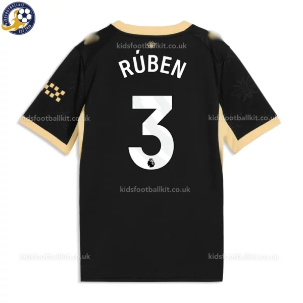 Manchester City Away Kids Kit 26_27-back view-RÚBEN 3