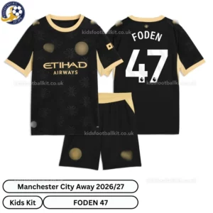 Manchester City Away Kids Kit 26_27-over view-FODEN 47