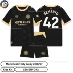 Manchester City Away Kids Kit 26_27-over view-SEMENYO 42