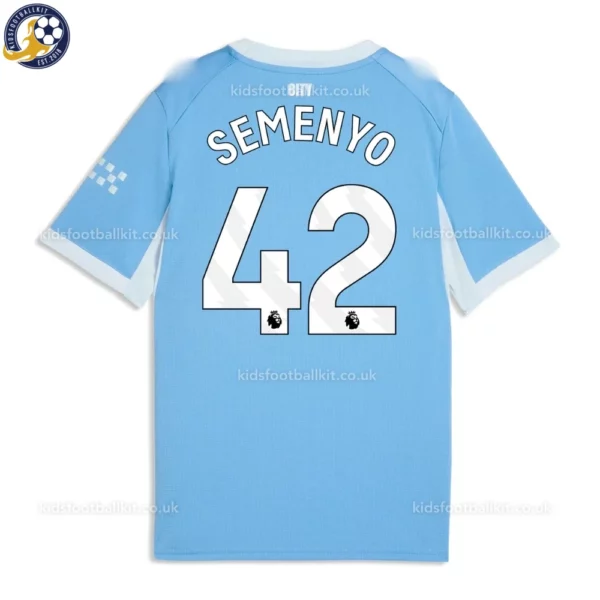 Manchester City Home Kids Kit 26_27-back view-SEMENYO 42