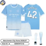Manchester City Home Kids Kit 26_27-over view-SEMENYO 42