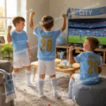 Manchester City Home Kids Kit 26_27-over view-WINNERS 26-image