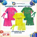 Manchester city goalkeeper kit with socks 2025-p