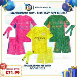 Manchester city goalkeeper kit with socks 2025-p
