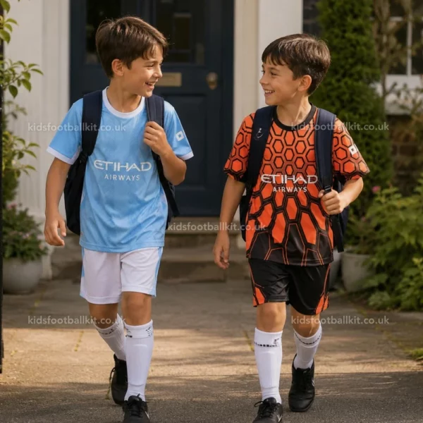 Manchester city home and goalkeeper kids kit 2026-image