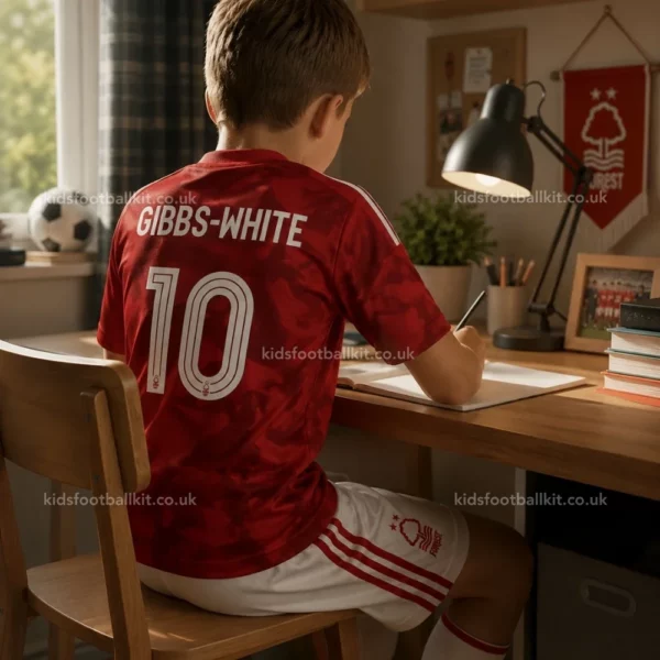 Nottingham Forest Home kids kit 26_27-over view-GIBBS-WHITE 10-image
