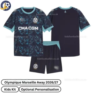 Olympique Marseille away kids kit 26_27-over view