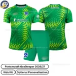 Portsmouth Goalkeeper Kids Kit 2026_27-over view