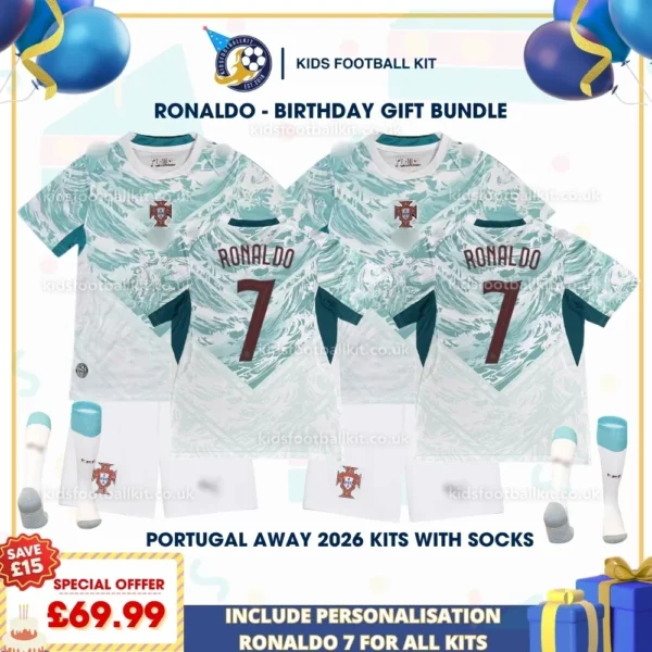 Portugal Away Kids Kits 2026 - RONALDO 7-p