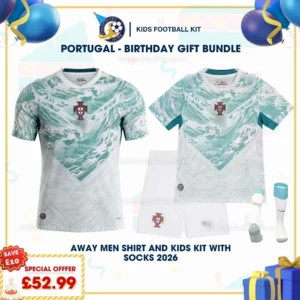 Portugal Away Men shirt and kids kit 2026-p