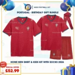 Portugal Home Men Shirt and Kids Football Kit 2026-p