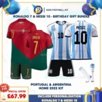 Portugal and Argentina Home Kids Kits_RONALDO 7 and MESSI 10-p