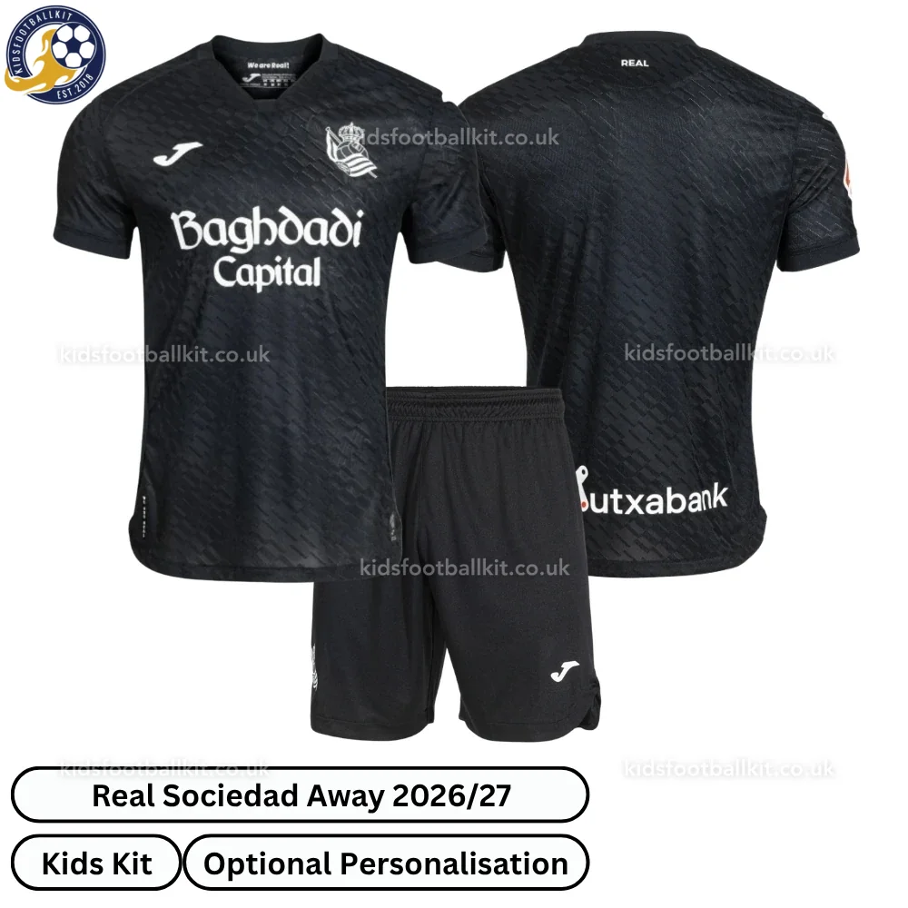 Real Sociedad Away Kids Football Kit 2026/27 (No socks)