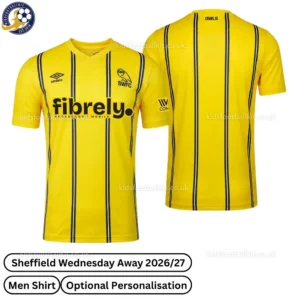 SHEFFIELD WEDNESDAY away men shirt 26_27-over view