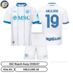 SSC Napoli Away Kids Kit 26_27-over view-HØJLUND 19