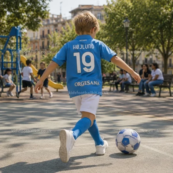 SSC Napoli Home Kids Kit 26_27-over view-HØJLUND 19-image