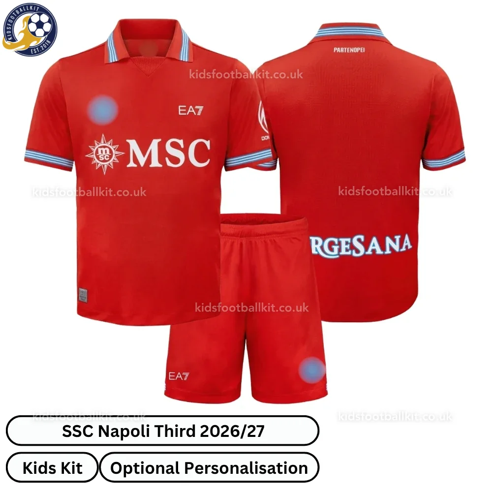 SSC Napoli Third Kids Football Kit 2026/27 (No socks)
