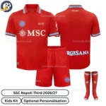 SSC Napoli Third Kids Kit with socks 26_27-over view