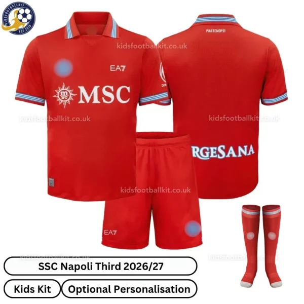 SSC Napoli Third Kids Kit with socks 26_27-over view
